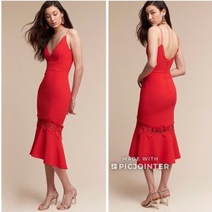 BHLDN Said Nicholas Poppy Red Amina Dress